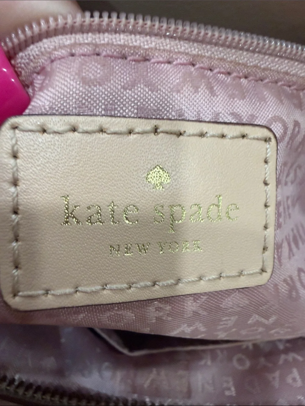 kate spade Cream and Light Tan Patterned Tote